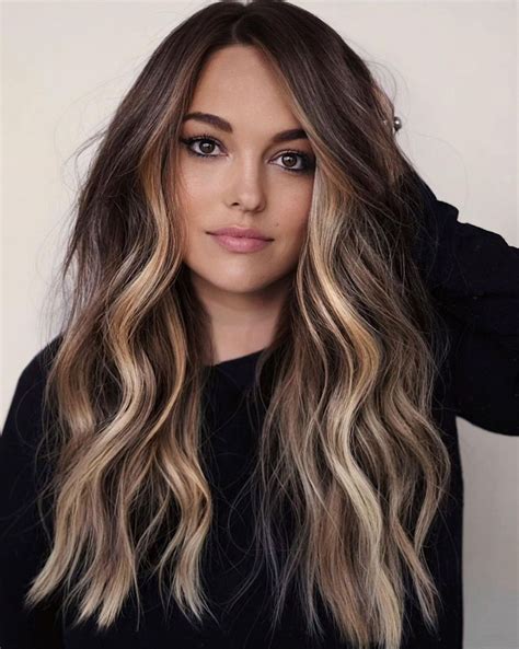 blonde highlights for long brown hair|blonde highlights brown hair short.